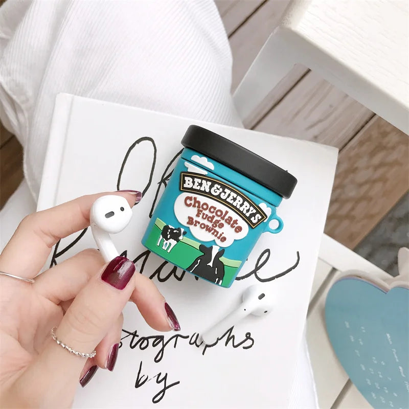 Fudge Brownie Ice Cream 3D AirPod Case Cover