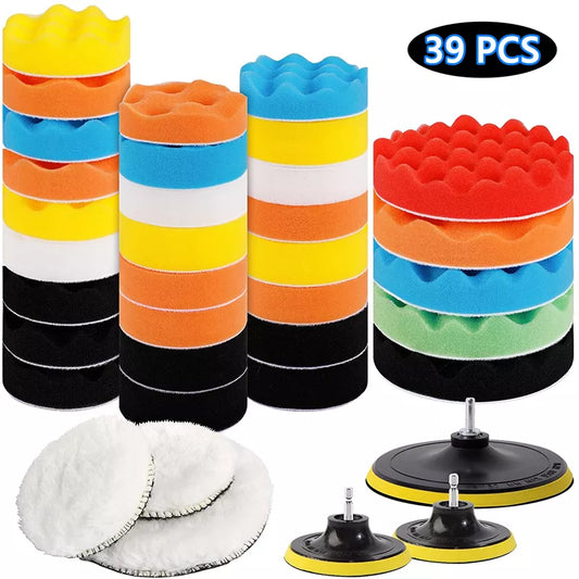 Car Polishing Foam Sponge Pads Kit