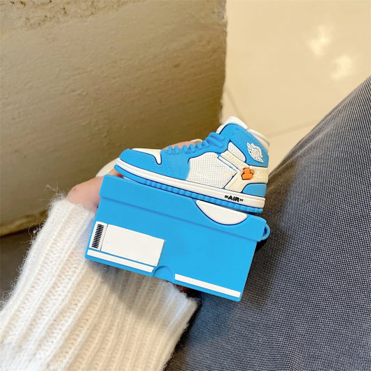 Blue and White Basketball Sneakers AirPod Case Cover