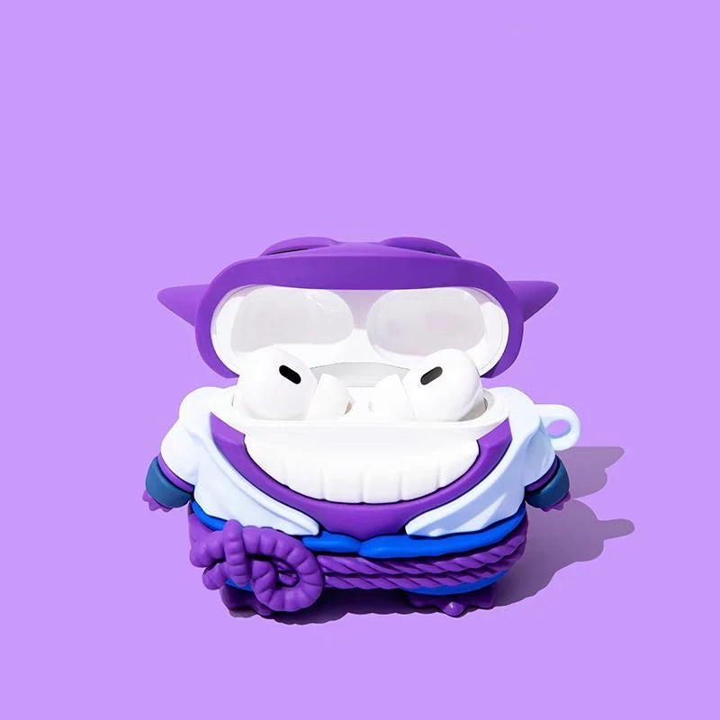 Purple Pirate Monster 3D AirPod Case Cover