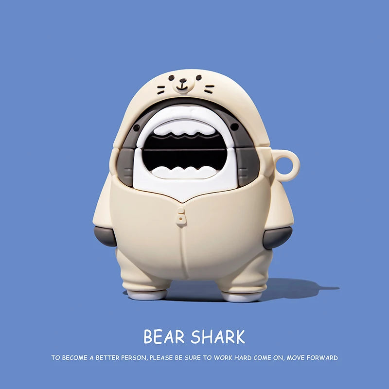 Bear Shark 3D AirPod Case Cover